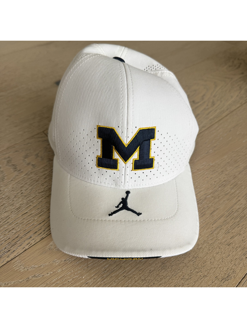 Jordan On-Field Michigan White Baseball Cap Hat